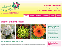 Tablet Screenshot of marysflowers.co.uk